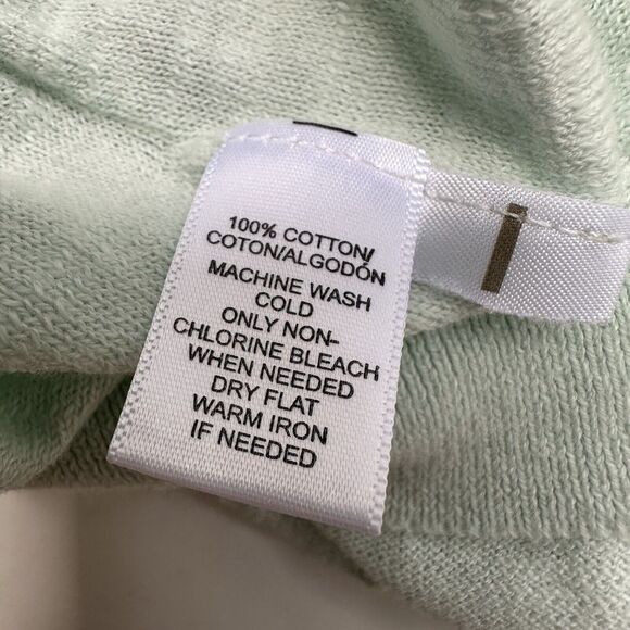 Ann Taylor Loft Cardigan Sweater Womens M Pale Mint Green 3/4 Sleeves Minimalist - Picture 4 of 9
